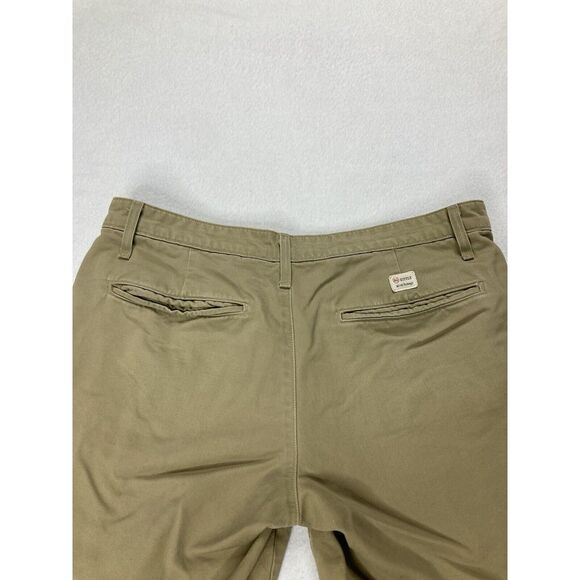 Adriano Goldschmied Khaki Distressed Chino Flat Front Relaxed Fit Short Mens 31 - Picture 9 of 11
